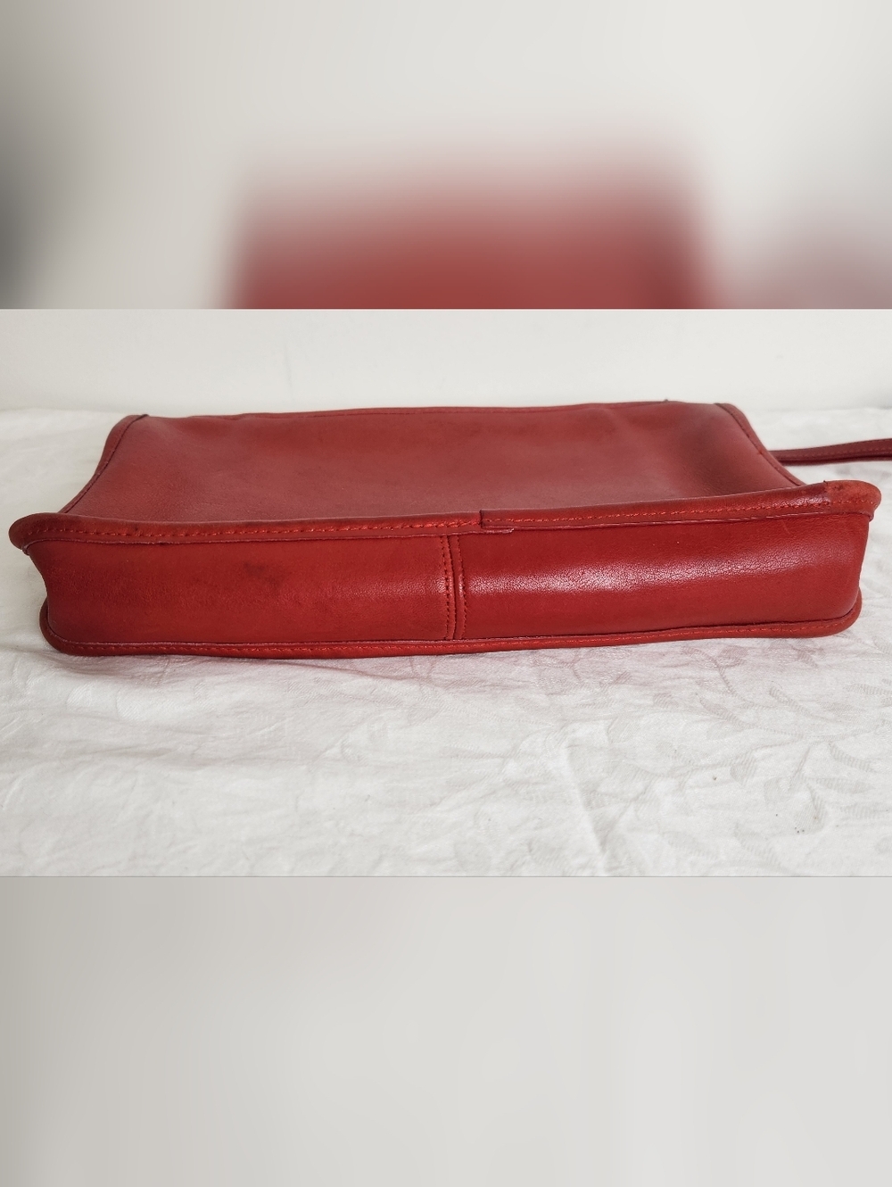 Vintage 70s Coach Red Leather Purse - Picture 9 of 16